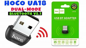 Hoco UA18 USB Bluetooth Adapter || Dual-mode Bluetooth v5.1 version || Lmp10 Wireless BT Dongle