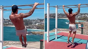 'Hot Purple Wiggle' John Pearce reveals what's underneath his iconic costume as he shows off his ripped figure during gruelling workout