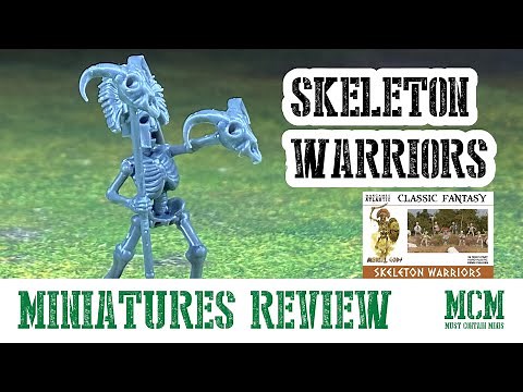 Wargames Atlantic - 28mm Skeleton Warriors miniatures review - miniatures, frames / sprues and scale