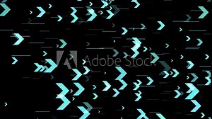 directional chevrons animated chevrons on a balk Screen, blue color 4k