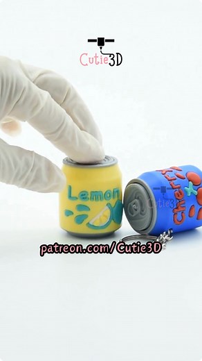 1.1K views |  Introducing Cutie3D Lemon Cherry Soda Can Set of Keycap Clicker Keychains ️ Printing details: Print-in-place, NO supports.  I design cute, easy-to-print models for 3D printing. Check out my Cults3D: https://cults3d.com/@cutie3d  If you have a 3D printer and are looking for models that boost sales  in your shop, check out my Patreon! https://www.patreon.com/cutie3d | Cutie3D | Facebook
