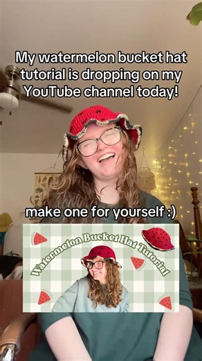 Crochet Watermelon Bucket Hat Tutorial