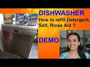 Dishwasher Demo - How to refill detergent, salt, rinse aid in Dishwasher? | [Bosch Dishwasher]