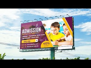 how to design school billboard banner in corelDRAW Tutorial