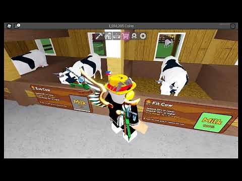 ROBLOX Farming and Friends - Regular Cow Milking and Barn Cleaning Animal Revamp!