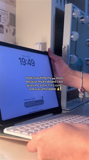 i do a computer science degree so the laptop is still needed but this is sm more portable 🫶