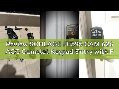 Review SCHLAGE FE595 CAM 626 ACC Camelot Keypad Entry with Flex-Lock and Accent Levers, Brushed Chro