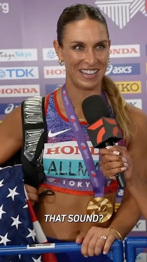 FloTrack on Instagram: "Valarie Allman is your 2025 World Champion! 🥇 She talks about the journey that took her to gold in Tokyo. #WCHTokyo25 coverage presented by @brooksrunning"