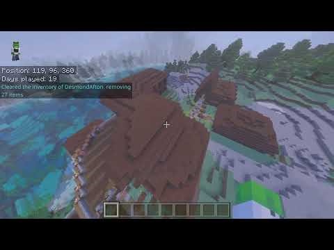 Building a log mansion in creative