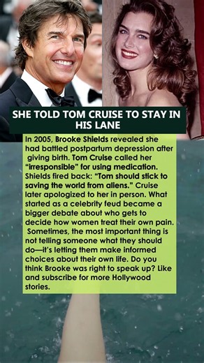 SHE TOLD TOM CRUISE TO STAY IN HIS LANE