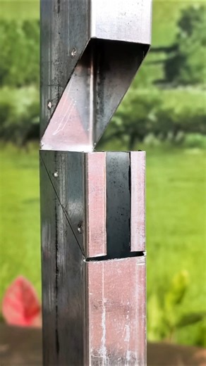 Many people rarely know the trick of thin square metal without welding. #welding #metal #fabrication