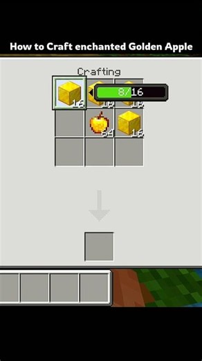 How to Craft enchanted Golden Apple 🤔 #minecraft #short