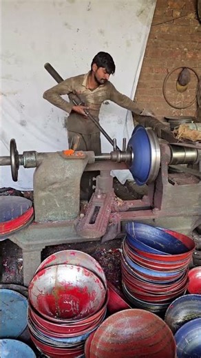 turning metal plate into round bowls#industrial #dhurandhar #shorts #rap
