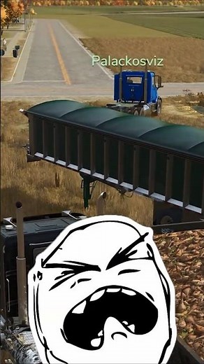 HIS TRAILER DETACHED FROM THE TRUCK FOR NO REASON 🤣 | Farming Simulator 25 #shorts #farmingsimulator