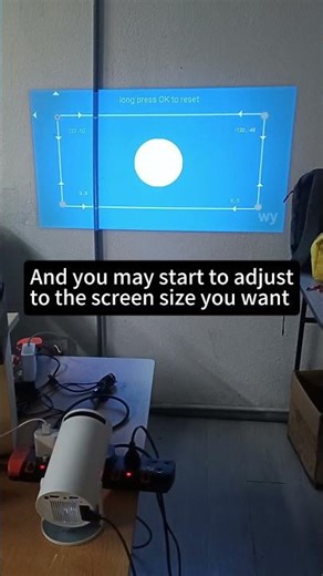 How to adjust screen size for HY300 Projector (2026 lastest ver)#projector #hy300 #screen #trending