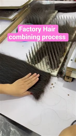 hair combing process #keswigs #wigs #haircare #hairextensions #smallbusiness #bobwig #curlyqueen