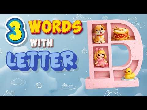 Learn Letter D | D for Dog, Doll & Drum Song For Kids | Lesson no 4