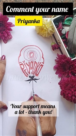 PRIYANKA name converted into flower 🌹#shorts #trending #viral