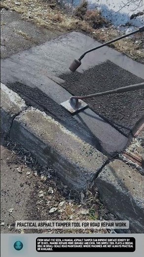 Practical Asphalt Tamper Tool for Road Repair Work #tools