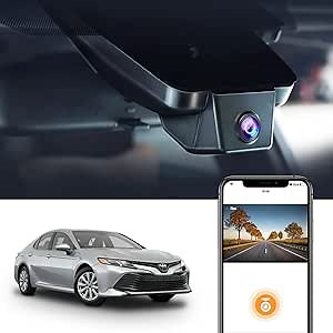 Fitcamx 4K Dash Cam Compatible with Toyota Camry 2018 2019 2020 L LE SE XSE XLE TRD, OEM Factory Look, 2160P UHD Video, Loop Recording, WiFi Connect & APP, G-Sensor, Easy to Install, 64GB Card