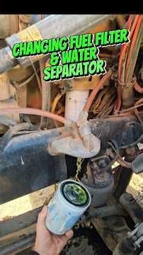 Fuel filter & water separator change on semi truck