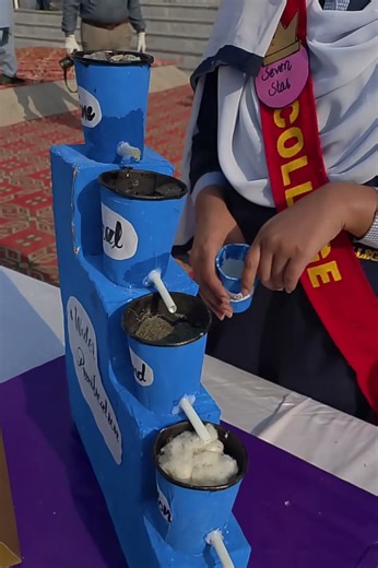 Water Purification 💦 #chemistry #airpollution #model #experiment #life #science