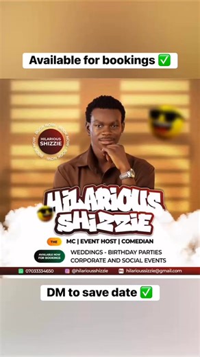 Elevate Your Event with Professional Hosting! I deliver top-notch energy, value, and professionalism. Available for bookings - let's create an unforgettable experience! | Hilarious Shizzie TV