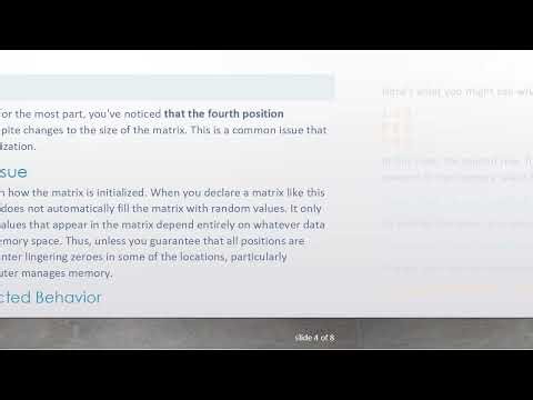 Understanding Why the Matrix Fails to Populate Correctly in C+ +