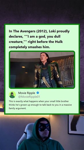 The Avengers 2012 Lokis I Am A God Boast Immediately Followed by Hulk Smash