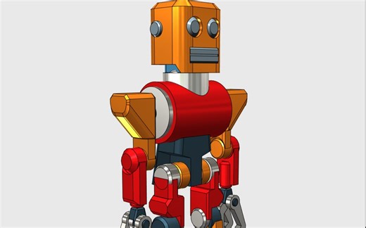 【123D建模之机器人】【3D小盒菌的第二波建模教程视频】