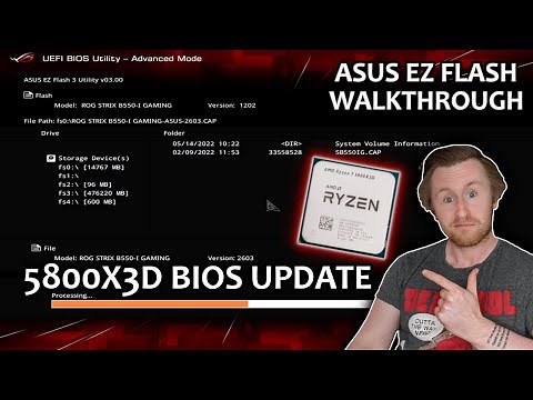 Ryzen 7 5800X3D BIOS Update! ASUS ROG STRIX B550i Motherboard EZ Flash Tutorial