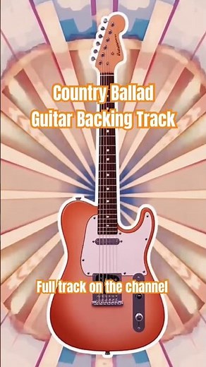 Country Ballad Guitar Backing Track #shorts
