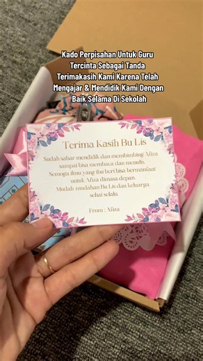 Kado Perpisahan untuk Guru Tercinta - Terimakasih dan Doa Terbaik