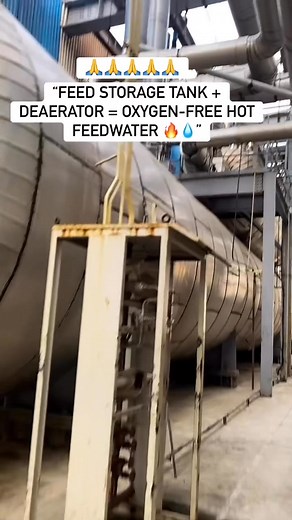 Feed Storage Tank With Deaerator #deaerator #powerplant | Power Plant Team