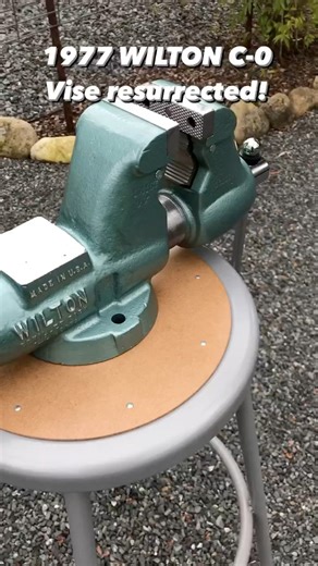 A beautiful restoration from @castironphilosopher • My 1977 @wilton.tools C-0 vise is done. I’m still trying to source a swivel base for it but for now it’s done. The only parts that were replaced are the spindle/screw, the dust cap, decal and the pins & bolts. No fillers used, the vise was super rusty but gently used. The jaws are so nice. Virtually zero scars. I got lucky.🍀 The question now is, do I have the stomach to use it? #wiltonviserestoration #wiltonvise | Wilton Tools