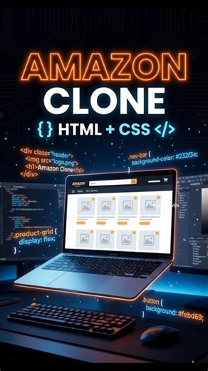 Amazon Website Clone Using HTML & CSS 🔥 | Beginner Frontend Project