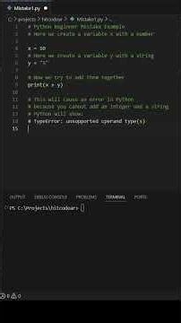 Python Beginner Mistake That Causes TypeError (Fix in 10 Seconds!) 🐍