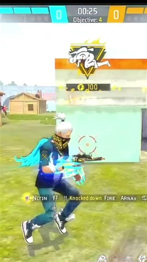 Nitin free fire vs satvik🤯[1vs4] #freefire #freefireshorts #satvik #nitinfreefire #4xzixu_yt