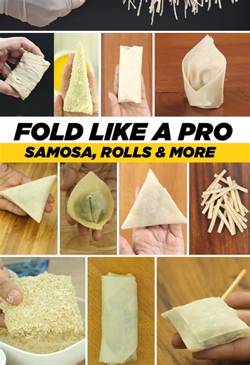 Fold Like a Pro: Step-by-Step Guide to Perfect Samosas, Rolls, and More by Food Fusion With these 12 folding techniques from Food Fusion, you'll be able to create perfectly formed samosas, rolls, and more every time. Watch the video to learn more! #FoodFusion #happycookingtoyou #digitalammi #samosa #ramadanspecial