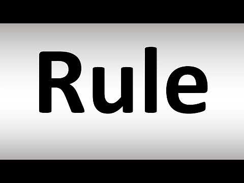 How to Pronounce Rule
