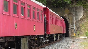 12K views · 246 reactions | The Whale train passing a tunnel on the Kaikoura coastline 02/11/25 | Dusty's Photography | Facebook