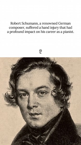 Robert Schumann, a renowned German composer, suffered a hand injury that had a profound impact on his career as a pianist. The injury is believed to have been caused by overuse, possibly exacerbated by a device he invented to strengthen his fingers, which ironically damaged the tendons or nerves. As a result, Schumann was forced to abandon his ambitions as a concert pianist and instead focused on composition. #piano #pianist #composer #classical #classicalmusic #classicalmusicians #musicians #mu