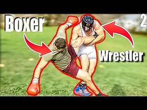 BOXER VS WRESTLER in the GRASS