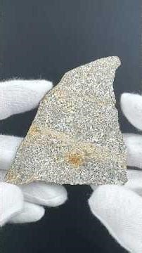 A meteorite plate from the surface of a large asteroid (eucrite). #meteorite #astronomy