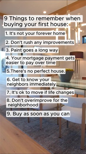Unlocking the door to your first home is one of life's most thrilling milestones! Let's dive into the essentials you need to know before taking that leap. 🏠 - First Home ≠ Forever Home Don't stress about finding your dream palace. Your first home is a stepping stone, not the final destination. - Patience with Improvements Rushing to remodel can lead to financial headaches. Live in your space first and let it speak to you. - Mind the Neighborhood Over-improving can lead your house to stand out i