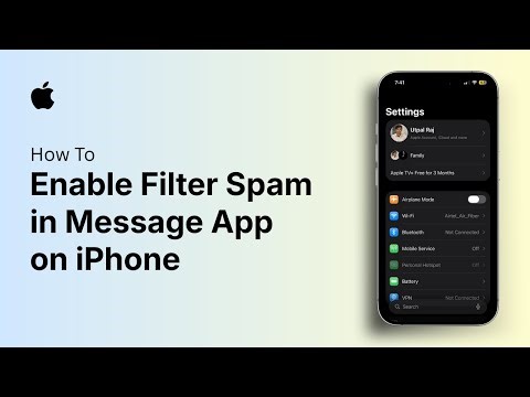 How to Enable Filter Spam in Message App on iPhone