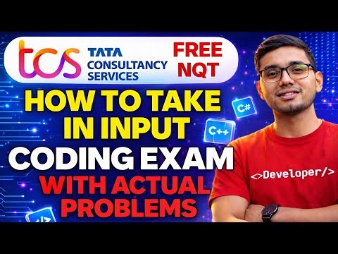 TCS NQT 2026 Coding Questions - How to take Input in Coding Test | Java, Python & C++