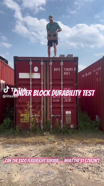 Ultimate Flashlight Durability Test with a Cinder Block