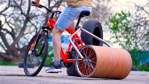 Transforming a bicycle into a wide roller monster | Extreme DIY bike build!