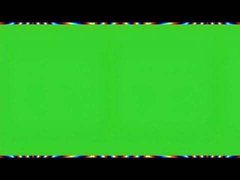 Colorful Wave Border Green Screen | Abstract Neon Spectrum Border Green Screen Background
